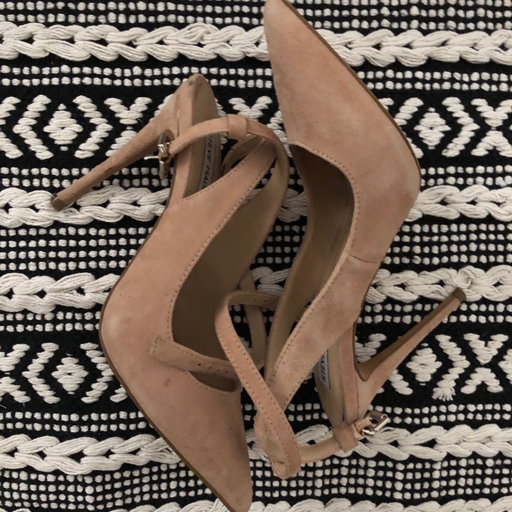 Steve Madden Strappy Suede Nude Heels